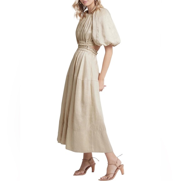 Aje Euphoria Cutout Dress - Stone - Picture 2 of 8